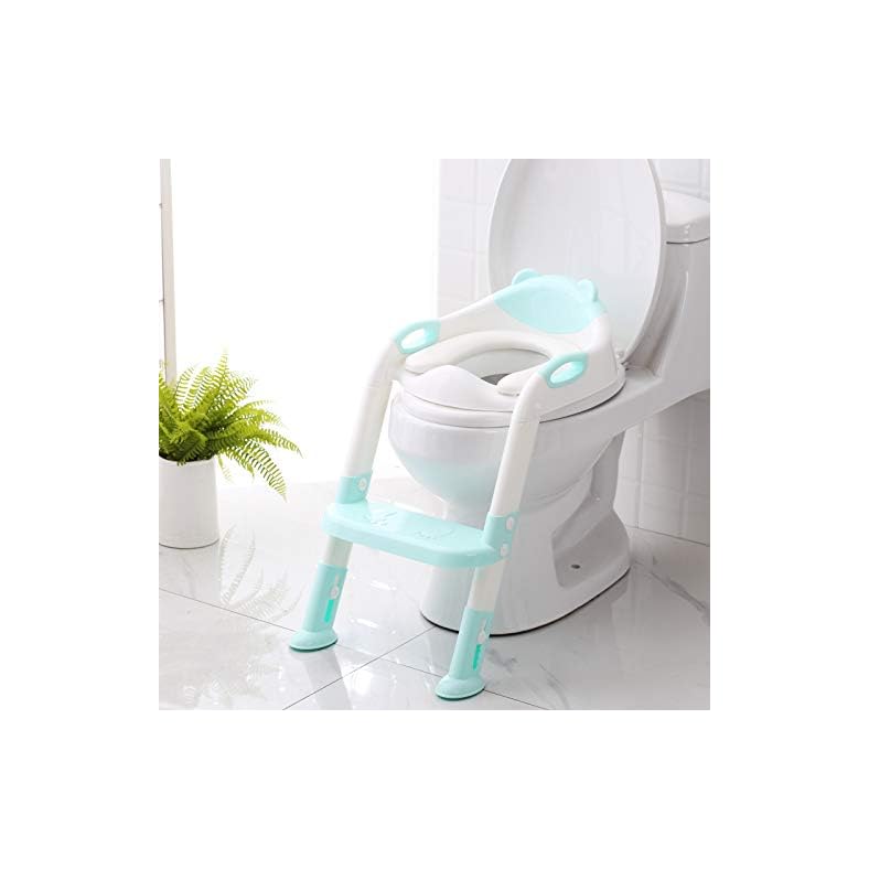 Potty Training Seat with Step Stool Ladder,SKYROKU Potty Training Toilet for Kids Boys Girls Toddlers-Comfortable Safe…