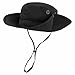 LETHMIK Outdoor Waterproof Boonie Hat Wide Brim Breathable Hunting Fishing Safari Sun Hat Black