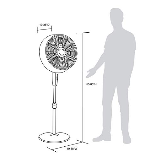 NewAir, AF520B, Outdoor Misting Oscillating Pedestal Fan with Five
