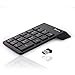 USB Numeric Keypad, BonyTek 19 Keys Numpad, USB Wireless Number Pad with 2.4G Mini USB Numeric Receiver for Laptop Desktop PC Notebook (Upgraded Version) - Black