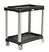 TRINITY EcoStorage 2-Tier Commercial Grade Utility Cart, Black