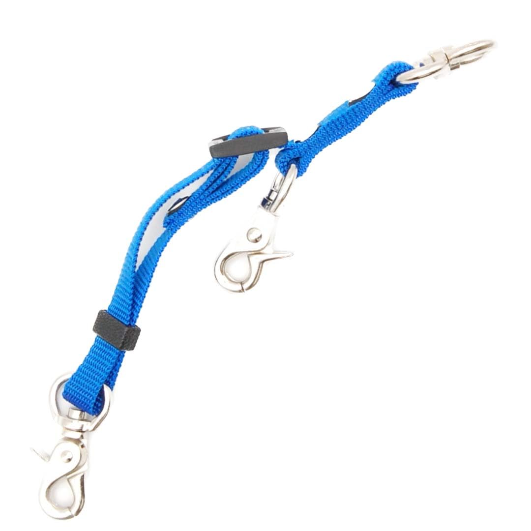 ダブルリード ダブルナスカン 小型犬用 超小型犬用 ジョイント 外れ 防止 外れ防止 二重リード 二重フック エコ eco 国産 日本製 (ブルー（青）) の商品画像