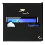 Airplane Pockets Tray Cover (2 Pack) - Sanitary Tray Tables Cover with Pockets for Airplane - Patented Design with Multiple Compartments - Travel Organizing Accessory for Comfortable Flight