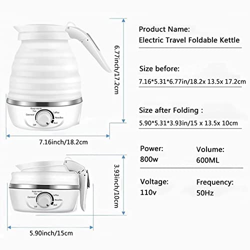 Travel Electric Kettle,700ML Collapsible Small Electric Kettle,Portable