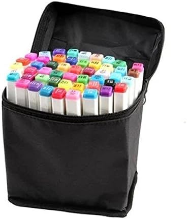 iMall 40 Color SET TOUCH New 6 Alcohol Graphic Art Twin Tip Pen Marker General Animation (White)