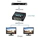 eSynic Portable 4K/30HZ HDMI Splitter Plug&Play 2 Way HDMI Splitter 1 in 2 Out [Only Mirror No Extend Mode] Support HDMI 1.4 Version With Metal Shell for HDTV PS4 Blu-ray Player Laptop Gaming Consoles
