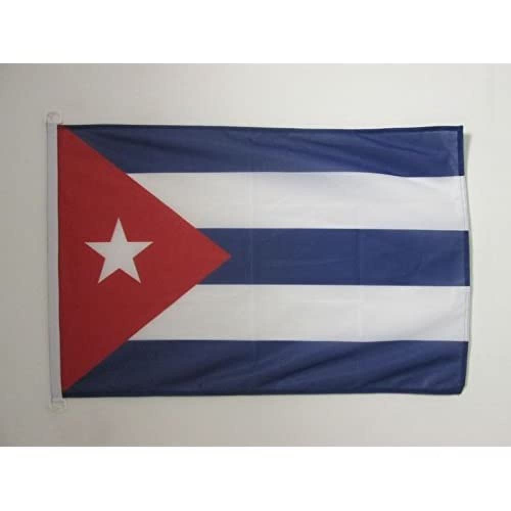 AZ FLAG - Cuba Flag - 2x3 Ft - For Outdoor - Cuban Banner Knitted Polyester with Two Plastic Rings - Fade Resistant - Vivid Colors - 2' x 3' Feet - 90x60 Cm