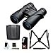 Nikon Monarch 5 10x42 Waterproof/Fogproof Roof Prism Binoculars (7577) Bundle with a Lens Pen + Harness + Case & Essential Accessories (5 Items)