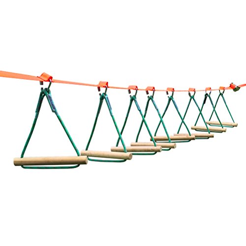 Aoneky Portable Exercise Slackline Monkey Bars Climbers Toys for Kids Aged 6+ Years Old