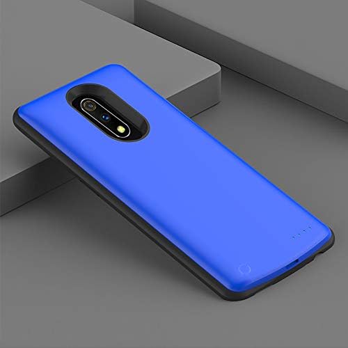 Battery Case Compatible with Oppo Realme X, Yuqoka 6500mAh Portable Protective Charging Case Rechargeable Backup Extended Battery Power Bank for Oppo Realme X Blue