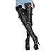 KiwiCedar Women’s Heel Thigh High Stretch Boots 5.7 inch Stiletto Gladiator Platform Over Knee High Thigh Boots (8.5, Black)