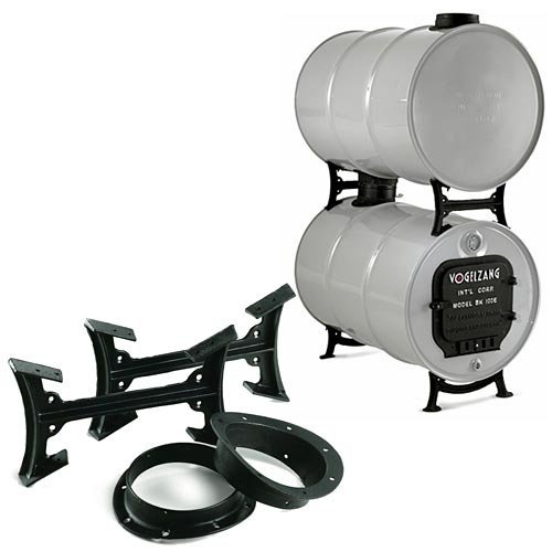 US Stove Company BK50E Natural Organic Double Barrel Stove Kit