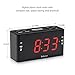 Alarm Clock Radios, Digital AM FM Alarm Radio Clock with LED Display, Dual Alarms Clock with Dimmer, Sleep Timer, Adjustable Alarm Volume, Snooze Battery Backup for Bedrooms, Outlet Powered