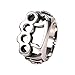 Silver Biker Ring 316L Stainless Steel Boxing Gloves Hand Buckle Soft Gothic Sz 7-13