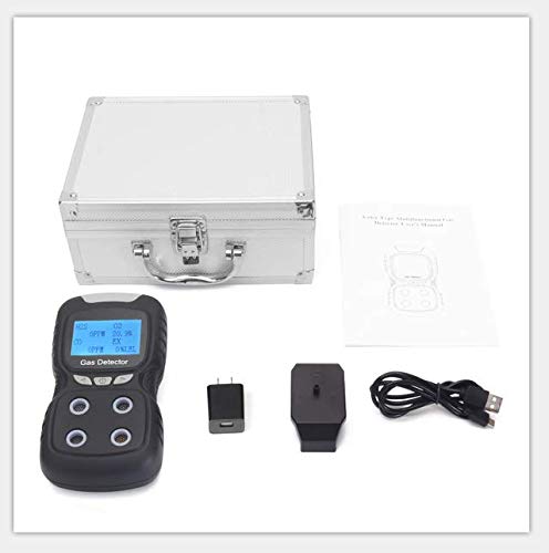 Gas Detector, Rechargeable Portable 4 in 1 Gas Clip 4-Gas Monitor Meter Tester Analyzer Sound Light Shock,2-Year Detector - Thumbnail 6
