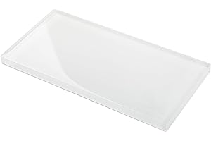 Lovdeco White Glass Subway Tile, Glass for Bathroom Kitchen Shower Backsplash Wall, 3 x 6 Inches, 4 Sq.Ft.