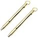 PPFISH 2PCS EDC Keychain Titanium Integrated Design Telescopic Toothpick with Protective Case Holder, Ultralight Travel Kits for Outdoor Camping Picnic (Golden)