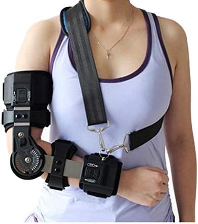 1 肘固定ブレースアームスリングヒンジ付き肘調整可能装具 メーカー直送 肘拘縮 靭帯損傷に適しています 肘骨折