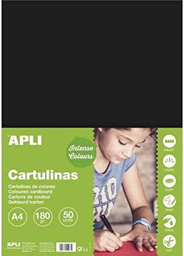 Apli 014253 210 x 297 mm Card - Black (Pack of 50), 210 mm x 297 mm - Image 4