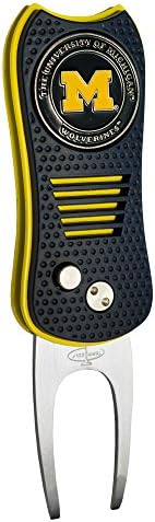 Team Golf NCAA Switchblade Divot Tool with Double-Sided Magnetic Ball Marker- Features Patented Single Prong Design- Causes Less Damage to Greens- Switchblade Mechanism Team Golf NCAA Switchblade Divot Tool with Double-Sided Magnetic Ball Marker- Features Patented Single Prong Design- Causes Less Damage to Greens- Switchblade Mechanism