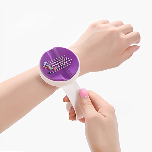 YEQIN NEW Magnetic Wrist Pin Holder 'Wrist Pinny' Slap Band 5 Vibrant Colours available (purple)