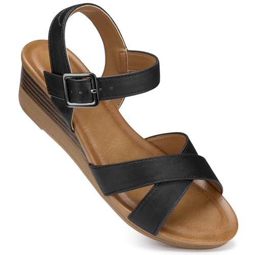 SHIBEVER Wedge Sandals