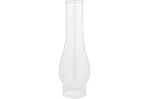 B&P Lamp® 3 Inch by 12 Inch Clear Glass Lamp Chimney to fit #2 Size Oil and Kerosene Style Burners for Vintage and Antique Style