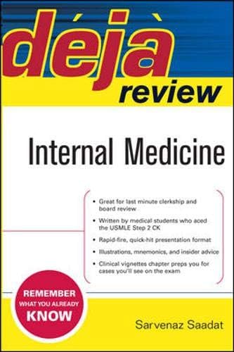 Deja Review Internal Medicine Paperback – 16 July 2008