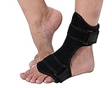 Plantar Fasciitis Night Drop Foot Brace - Dorsal Splint AFO Orthotic Stretch Fits Right & Left Foot, Adjustable Instep Injury Support Women & Men, Heel Pain Relief