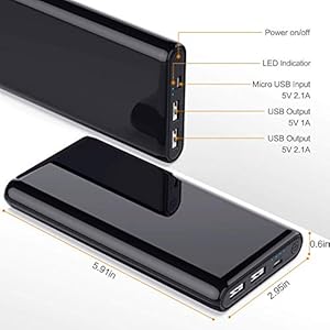AOPAWA Power Bank 25800mAh, [Aspetto Lucido Nuova Versione] Caricabatterie Portatile Alta Capacità Batteria Esterna con… - immagine 4