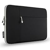 Runetz Laptop Sleeve 13 inch Neoprene MacBook Sleeve Case - Perfect Mac Sleeve Cover with Pocket for Your MacBook Pro 13 inch Sleeve and MacBook Air 13.3”, Laptop Bag 13 inch Display Size - Black-Gray
