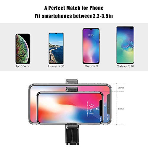 ZOMEi Trépied pour Smartphone, 135cm trépied de Voyage pour caméra Ajustable en Aluminium avec télécommande Bluetooth et Support de téléphone, pour la Photographie vidéos