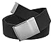 Men's Golf Belt in 1.5 Brushed Silver Flip Top Buckle with Canvas Web Belt