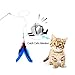 Tacobear 2 Piece Retractable Interactive Teaser Cat Wand 7 Refills Feathers, Cat Feather Toys for Cat