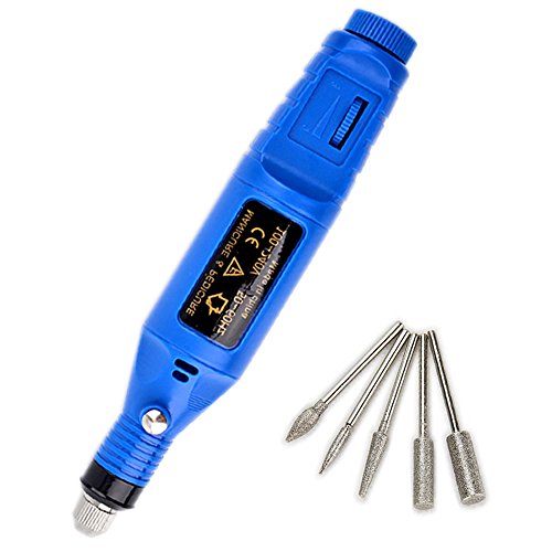 Adjustable Rotating Speed Electric Engraving Pen Carve Tool with Diamond Tip Bit to Engrave on Jewellery Stone Wood Glass Leather Plastic Ceramic,Blue