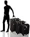 American Tourister AT Pops Plus Softside 3-Piece Spinner Wheel Luggage Set, Black, 3-Piece Set (21/25/29)