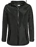 Meaneor Women's Casual Long Sleeve Contrast Color Hooded Coat Softshell Jacket