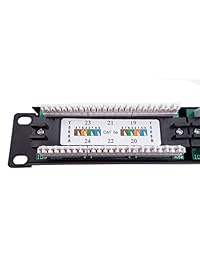 cna 24 puertos 1U Rackmount 110 de red CAT5E RJ45 Patch