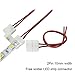 iCreating 10mm 2 Pin LED Strip Connector with Pigtail (10pcs), 5050 Flexible Light Strip Solderless Clamp On Pigtail Adapter for 10mm Wide SMD 5050 5630 Single Color Flexible LED Strip Lights