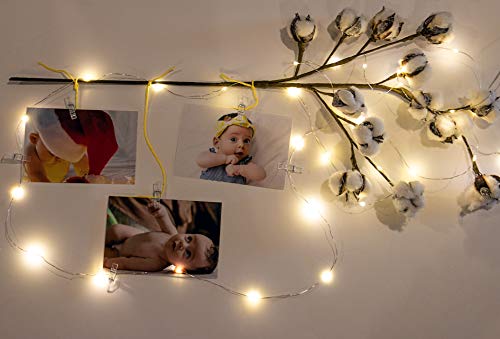 Jarvis 30 LED Photo Clip String Fairy Lights Warm White | Decorative for Parties Weddings Graduations | Hang Pictures or Polaroids, Cards or Small Trinkets - Thumbnail 5