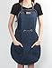 VANTOO Adjustable 100% Cotton Kitchen Chef Art Painting Denim Jean Apron with Pockets,Navy Blue