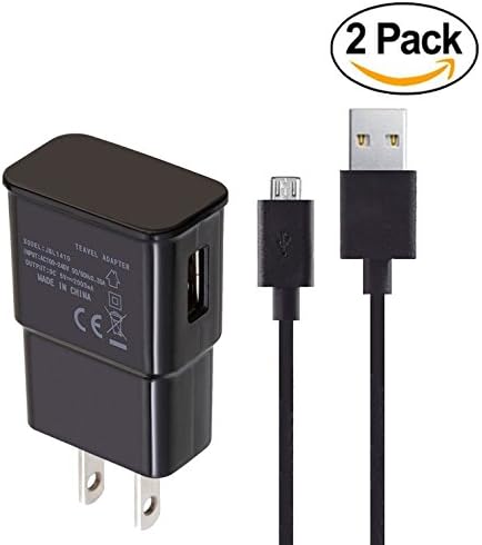 2 Pack USB Charger Cables for Fire Tablets Kindle eReaders, Fire HD 8 HD 10, Kindle Paperwhite Voyage Oasis Travel Charger Cord