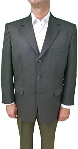 MEN'S BLAZER WOOL BLEND (46L, CHARCOAL GREY)