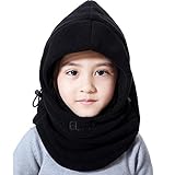 Miracu Children's Lightweight Balaclava Winter Hat, Thick Windproof Soft Warm Fleece Kids Ski Cap Face Mask Winter Hood for Outdoor Sports