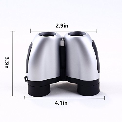 Binoculars for adults and kids 10x22 Binoculars Compact High power Low light night Vision use for outdoor birding travelling hunting etc - Thumbnail 3