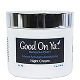 Night Cream Organic Facial Moisturizer with Manuka Honey, Natural Anti Wrinkle, Deep Hydrating and Moisturizing by GoodOnYa (4oz)