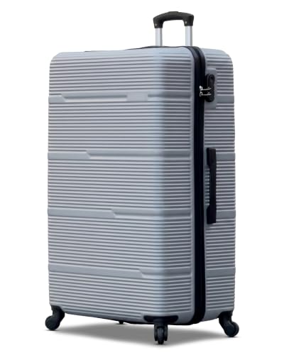 ZAAPPY Hard Shell Horizon Line ABS Lightweight 32 Inch (36-40kg) Luggage, Combination Lock Suitcase