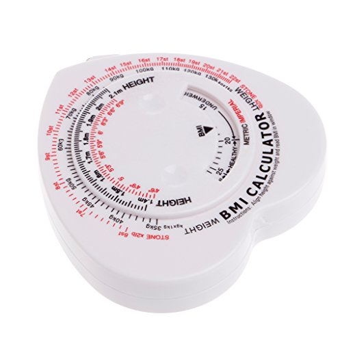 YDZN Heart BMI Body Mass Index Tape Measure Calculator Body Muscle Diet Weight Loss