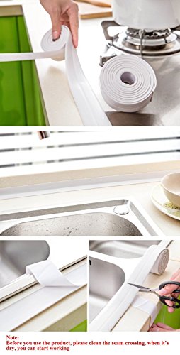 Winnerbe Kitchen Bathroom Wall Sealing Tape Waterproof Mold Proof Adhesive Tape - Thumbnail 4