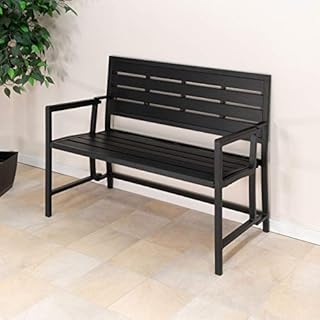 Nexos Gartenbank Parkbank klappbar Aluminium Polywood 110x48x85 cm 3